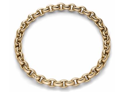 IsabelleFa ChaCha Collier Roségold 14mm – Halsschmuck Collier aus 750 Gelbgold.