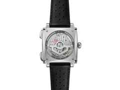 TAG Heuer Monaco Chronograph Automatik Titan 39mm grünes Zifferblatt schwarzes Lederband – Herrenuhren Chronograph aus Titan. Das Gehäuse ist quadratisch und grau. Das Lederarmband ist schwarz. Das Zifferblatt ist ein Index in grün. – Ansicht 2
