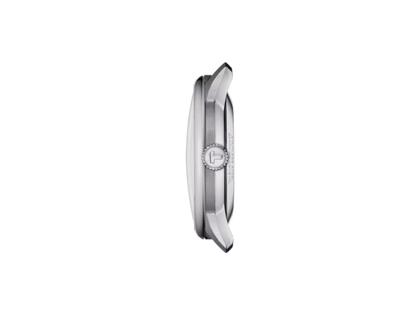 Tissot Chemin des Tourelles Powermatic 80 Automatik Edelstahl 39mm graues Zifferblatt Metallband – Herrenuhren Uhr mit Datum aus Edelstahl. Das Gehäuse ist rund und silber. Das Edelstahlarmband ist silber. Das Zifferblatt ist ein Index in grau. – Ansicht 2