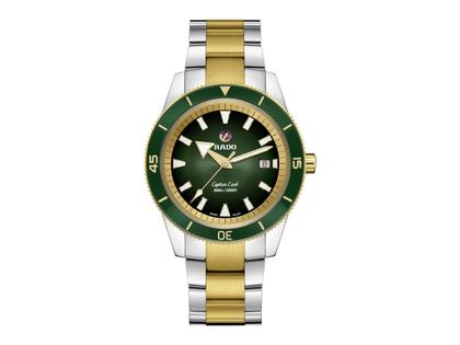 Rado Captain Cook Automatik Edelstahl gelbgold beschichtet grun Edelstahlband gelbgold beschichtet kaufen