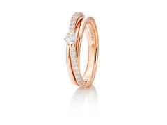 Capolavoro Magnifico Ring  schmal Roségold mit Brillanten – Ringe Ring mit Besatz aus 750 Rotgold.