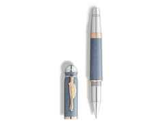 Montblanc Writers Edition                     2025: Johann Wolfgang von Goethe Limited Edition Rollerball – Schreibgeräte Rollerball in blau und aus Edelharz, Metall, platiniert und vergoldet.