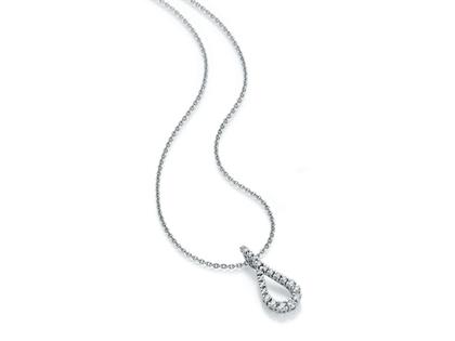 N1 Diamonds Kette mit Anhänger Weißgold 0,75ct 585/- Gold – Halsschmuck Kette mit Anhänger aus 750 Weißgold.