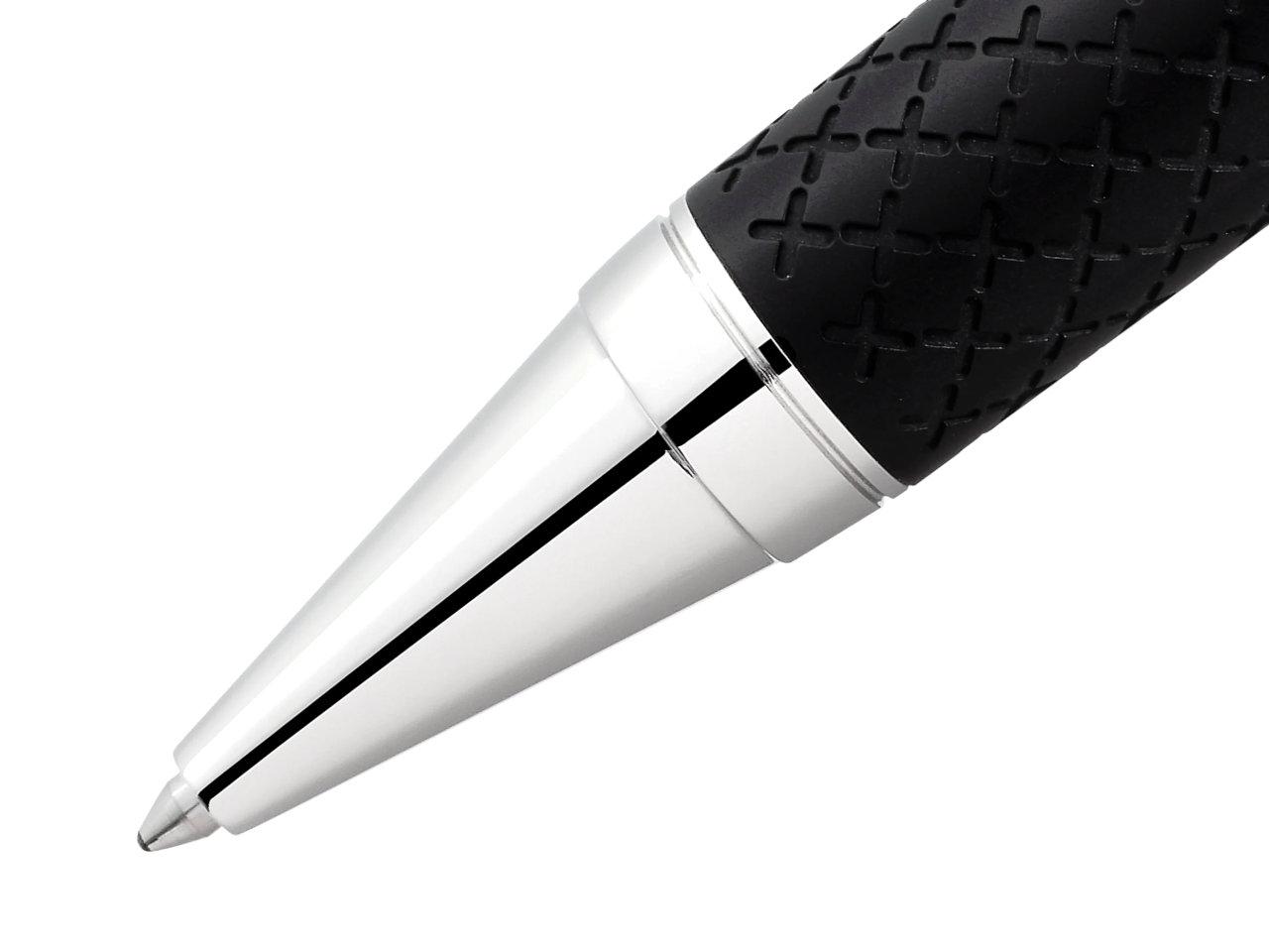 Montblanc Writers Edition                   2023: Robert Louis Stevenson Limited Edition Kugelschreiber – Schreibgeräte Kugelschreiber in schwarz und aus 750 Gelbgold, Edelharz, Metall, platiniert und rhodiniert. – Ansicht 2