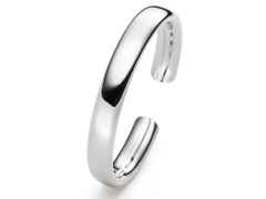 IsabelleFa Flix.Flex Armreif oval Weißgold 11mm – Armschmuck Armspange aus 750 Weißgold.