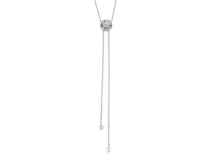 Schaffrath CALLA Collier Weißgold mit Brillant 0,17 – Halsschmuck Kette mit Anhänger aus 750 Weißgold.