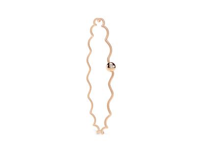 Niessing Colette Welle Armband Classic Red mit Brillant 0,020ct – Armschmuck Armband aus 750 Rotgold.