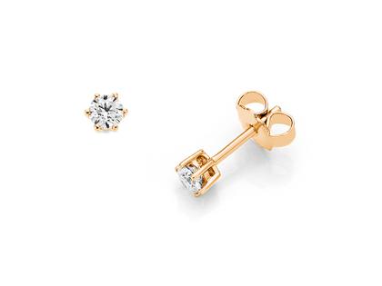 N1 Diamonds Ohrstecker 6er Krappe Rosegold 0,30ct – Ohrschmuck Ohrstecker aus 585 Rotgold.