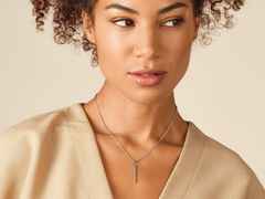 Henrich & Denzel Mikado Soft Collier Linie Platin mit Brillanten – Halsschmuck Collier aus 950 Platin. – Ansicht 3