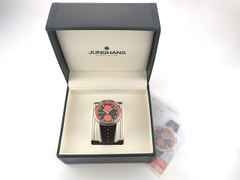 Junghans 1972 Competition Automatik Edelstahl 43mm graues Zifferblatt schwarzes Lederband 27/4203.00 Full Set Occasion – Herrenuhren Chronograph aus Edelstahl. Das Gehäuse ist rund und silber. Das Lederarmband ist schwarz. Das Zifferblatt ist ein Index in grau. – Ansicht 5