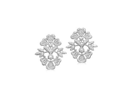 Brigitte Adolph Jewellery Design Flower Garden Ohrstecker Silber mit Brillanten 0,100ct – Ohrschmuck Ohrstecker in silber und aus 925 Silber.