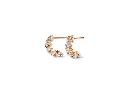 Niessing Vivida Creolen Classic Red 2,8mm mit Brillanten 0,800ct – Ohrschmuck Ohrstecker aus 750 Rotgold.