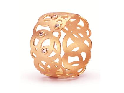 Niessing Roseum Ring Classic Red mit Brillanten – Ringe Ring aus 750 Rotgold.