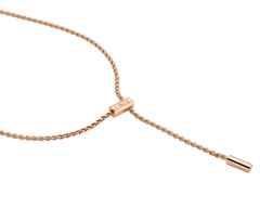 Fope Aria  Y-Collier Roségold längenverstellbar mit 1 Brillant 0,010ct – Halsschmuck Collier aus 750 Rotgold. – Ansicht 2