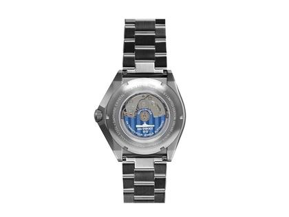 UMF Ruhla U-Boot U-17 Automatik Edelstahl 43mm blaues Zifferblatt Metallband limitiert – Herrenuhren Uhr ohne Datum aus Edelstahl und Keramik. Das Gehäuse ist rund und silber. Das Edelstahlarmband ist silber. Das Zifferblatt ist ein Index in blau. – Ansicht 2