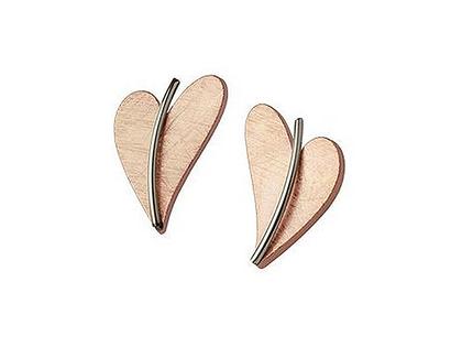 Ernstes Design Set 07 Edelstahl rotvergoldet Herzohrstecker – Ohrschmuck Ohrstecker aus Edelstahl und und vergoldet.