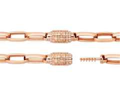 Capolavoro Love Lock 01 Armband Roségold 17cm mit Brillanten 0,323ct – Armschmuck Armband aus 750 Rotgold. – Ansicht 3