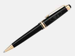 Montblanc Around the World in 80 Days Midsize Kugelschreiber dunkelgrau – Schreibgeräte Kugelschreiber in grau und aus Edelharz, platiniert und vergoldet. – Ansicht 3