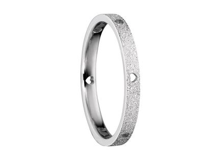Bering Arctic Symphony Innenring schmal Sparkling Effekt Edelstahl Herzen – Ringe Ring aus Edelstahl.