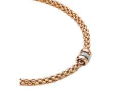 Fope FlexIt Solo Collier Roségold – Halsschmuck Collier aus 750 Rotgold, 750 Weißgold und und . – Ansicht 2