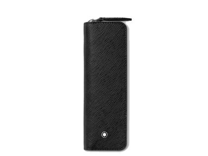 Montblanc Sartorial Stiftetui mit Reissverschluss Leder schwarz für 1 Schreibgerät – Lederwaren Leder Stiftetui in schwarz und aus Leder.