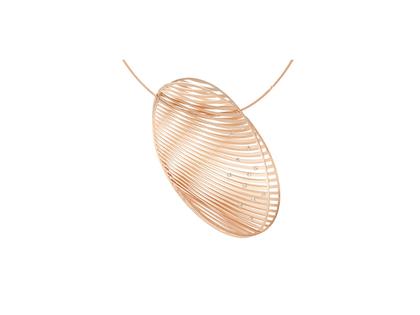 Niessing Mirage Anhänger Limited Edition oval 70mm Classic Red – Anhänger Anhänger mit Besatz aus 750 Rotgold.