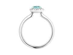Capolavoro Espressivo Ring Weißgold Aquamarin klein – Ringe Ring mit Besatz aus 750 Weißgold. – Ansicht 2