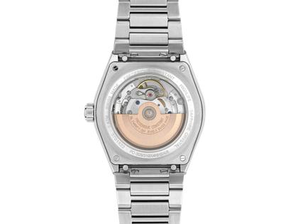 Frederique Constant Highlife Automatic Chronometer Edelstahl 41mm graues Zifferblatt Metallband und Kautschukband – Herrenuhren Uhr mit Datum aus Edelstahl und Kautschuk. Das Gehäuse ist rund und silber. Das Edelstahlarmband ist silber. Das Zifferblatt ist ein Index in grau. – Ansicht 3