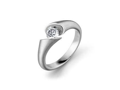 Schaffrath Calla Ring Weißgold mit Brillant 0,300ct – Ringe Ring mit Besatz in silber und aus 750 Weißgold.