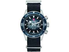 Rado Captain Cook Chronograph Automatik Edelstahl blau Metallband – Herrenuhren Chronograph aus Edelstahl, Keramik und Leder. Das Gehäuse ist rund und silber. Das Edelstahlarmband ist silber. Das Zifferblatt ist ein Index in blau. – Ansicht 2
