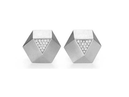 Niessing Kristallit Ohrstecker Pavée Fine Gray – Ohrschmuck Ohrstecker aus 750 Weißgold.