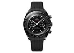 Omega Speedmaster Dark Side of the Moon Chronograph Automatik Keramik 44mm schwarzes Zifferblatt schwarzes Kautschukband – Herrenuhren Chronograph aus Keramik. Das Gehäuse ist rund und schwarz. Das Kautschuk / Kunststoff / Silikon Armband ist schwarz. Das Zifferblatt ist ein Index in schwarz.
