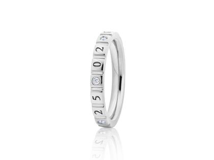 Capolavoro Love Lock Ring Weißgold mit Brillanten 0,050ct – Ringe Ring aus 750 Weißgold.