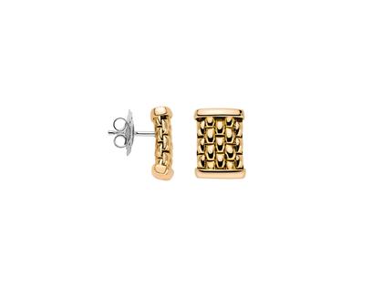 Fope Essentials Ohrstecker Gelbgold quadratisch – Ohrschmuck Ohrstecker aus 750 Gelbgold, 750 Weißgold und und .