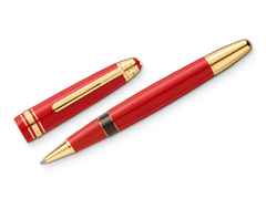 Montblanc Meisterstück X Olympic Heritage Paris 1924 LeGrand Rollerball rotes Edelharz vergoldet – Schreibgeräte Rollerball in rot und aus Edelharz, Metall und vergoldet.