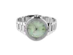 Oris Aquis Date Lady Automatik Edelstahl 36,5mm grünes Perlmutt-Zifferblatt Metallband 01 733 7770 4157-07 8 18 05P Full Set Occasion – Damenuhren Uhr mit Datum aus Edelstahl. Das Gehäuse ist rund und silber. Das Edelstahlarmband ist silber. Das Zifferblatt ist ein Index in grün.