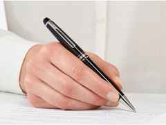 Montblanc Meisterstück Classique Kugelschreiber Edelharz platinumbeschichtet – Schreibgeräte Kugelschreiber aus Edelharz und und platiniert. – Ansicht 3