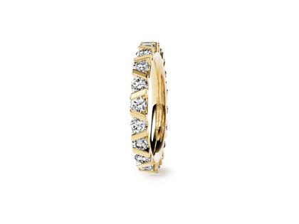 Ringe Ring mit Besatz aus 750 Gelbgold.