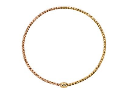 Fope Eka Flex'It Collier Gelbgold und Roségold 40cm mit Brillant 0,010ct – Halsschmuck Collier aus 750 Gelbgold, 750 Rotgold und und .