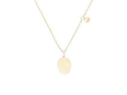 Nanis Swing Kette mit Anhänger Gelbgold 42cm mit Brillanten 0,030ct – Halsschmuck Kette mit Anhänger in gelbgold und aus 750 Gelbgold.