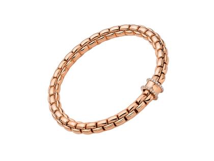 Fope Eka Flex'It Armband  mittel Roségold 1 Ronde mit Brillanten 0,21ct M flexibel – Armschmuck Armband aus 750 Rotgold. – Ansicht 2