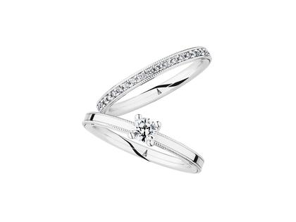Christian Bauer Ring-Set Nr. 1 Weißgold mit Brillanten 0,500ct – Ringe Trauring mit Besatz in silber und aus 585 Weißgold.