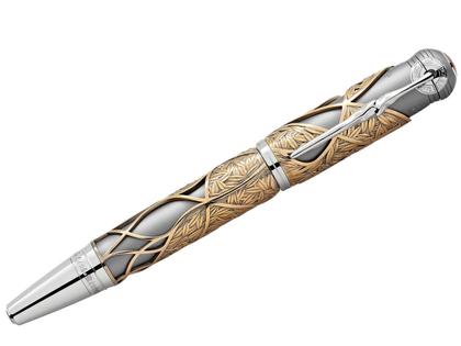 Montblanc Writers Edition                  2022:  Limited Edition 1812 Gebrüder Grimm Füllfederhalter – Schreibgeräte Füllfederhalter in silber und aus Metall und vergoldet. – Ansicht 2