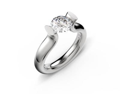 Niessing Spannring Heaven 4,3mm Platin 1,00ct TW vsi – Ringe Ring mit Besatz aus 950 Platin.