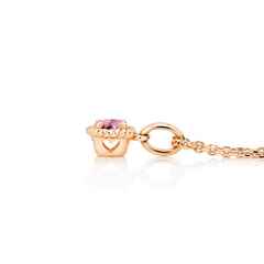 Capolavoro Amore Mio Collier Roségold mit Saphir pink – Halsschmuck Collier aus 750 Rotgold. – Ansicht 2
