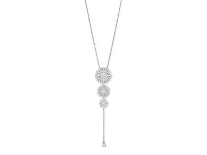 Jörg Heinz Swing Boho Trio Collier Weißgold 45cm mit Brillanten 0,849ct – Halsschmuck Collier in silber und aus 750 Weißgold.