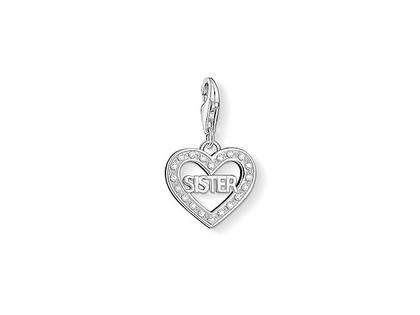 Thomas Sabo Charm-Anhänger Sister 1266 – Anhänger Anhänger mit Besatz in silber und aus 925 Silber.