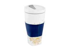 Meissen Coffee to Go Becher "Golden Onion Style" mit Manschette – Porzellanwaren Porzellandekoration in weiß und aus Porzellan. – Ansicht 2