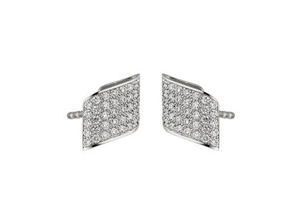 Henrich & Denzel Loop Platin Ohrstecker mit Brillanten 0,36 ct – Ohrschmuck Ohrstecker aus 950 Platin.