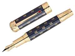 Montblanc 2021 Patron of Art: Limitierte Edition Napoleon Bonaparte Füllfederhalter 4810 – Schreibgeräte Füllfederhalter in blau und vergoldet.